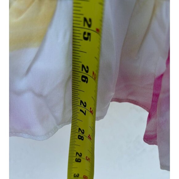 Adam Selman Womens Sleeveless Button Down Ruffled Printed Mini Dress Multi Sz 0 - Picture 6 of 11